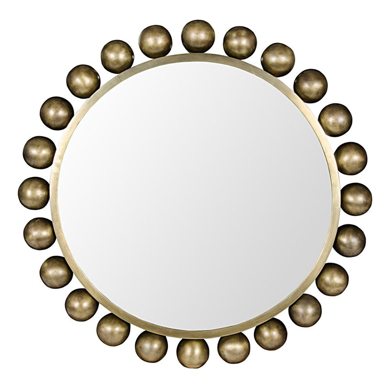 Noir Cooper Metal Wall Mirror Perigold